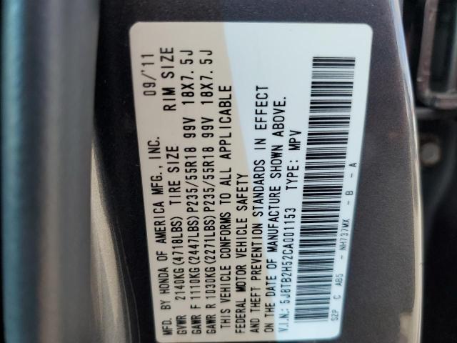 Photo 10 from auction – 2012 ACURA RDX TECHNO with VIN 5J8TB2H52CA001153