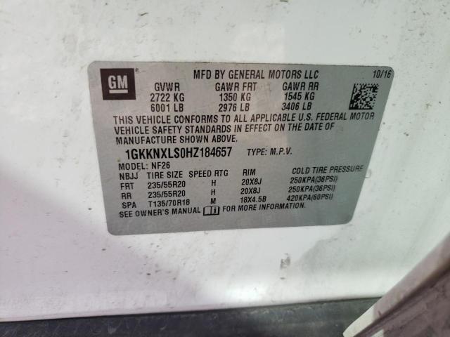 Photo 10 from auction – 2017 GMC ACADIA DEN with VIN 1GKKNXLS0HZ184657