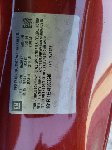 Photo 10 from auction – 2015 CHEVROLET CAMARO LT with VIN 2G1FD1E34F9307248