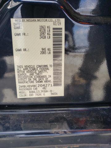 Photo 10 from auction – 2019 NISSAN ALTIMA SL with VIN 1N4BL4EV4KC204271