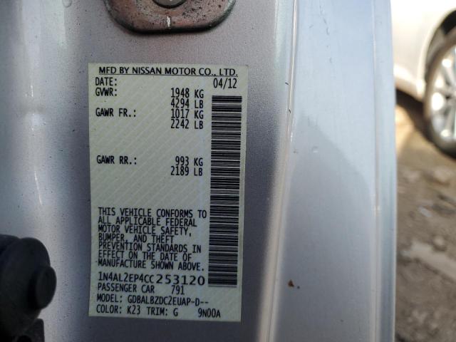 Photo 10 from auction – 2012 NISSAN ALTIMA S with VIN 1N4AL2EP4CC253120