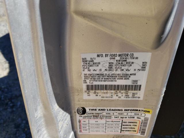 Photo 10 from auction – 2011 FORD F150 SUPER with VIN 1FTFW1E61BFD08516