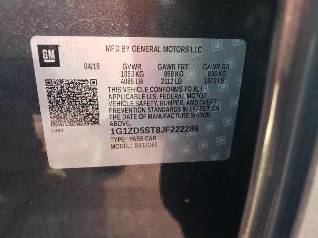 Photo 10 from auction – 2018 CHEVROLET MALIBU LT with VIN 1G1ZD5ST8JF222289
