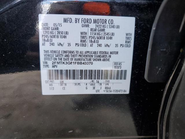 Photo 10 from auction – 2015 FORD EDGE SE with VIN 2FMTK3G81FBB43370