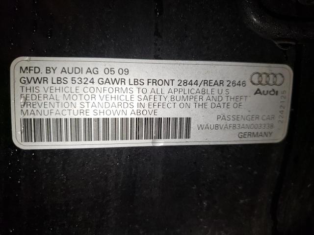 Photo 10 from auction – 2010 AUDI A6 PRESTIG with VIN WAUBVAFB3AN003338