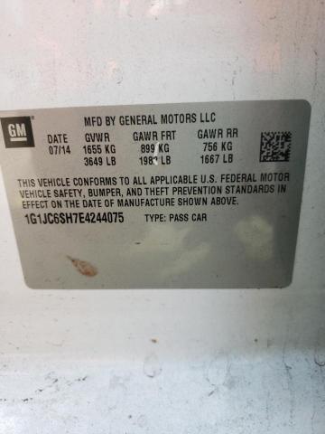 Photo 10 from auction – 2014 CHEVROLET SONIC LT with VIN 1G1JC6SH7E4244075