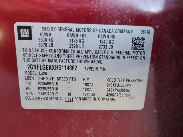 Photo 10 from auction – 2017 CHEVROLET EQUINOX PR with VIN 2GNFLGEKXH6114862