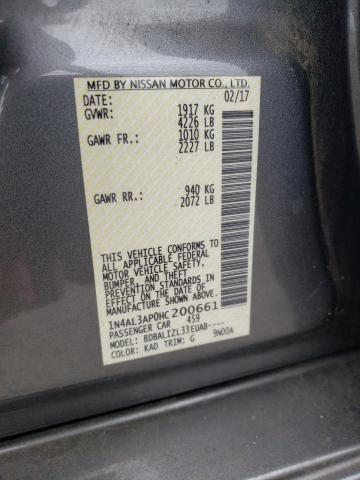 Photo 10 from auction – 2017 NISSAN ALTIMA 2.5 with VIN 1N4AL3AP0HC200661