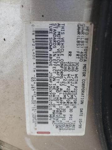 Photo 10 from auction – 2000 LEXUS RX 300 with VIN JT6HF10UXY0107215