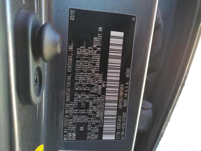 Photo 10 from auction – 2012 TOYOTA VENZA LE with VIN 4T3ZA3BB5CU057833