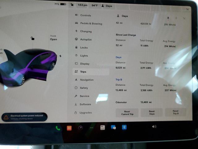 Photo 9 from auction – 2022 TESLA MODEL 3 with VIN 5YJ3E1EAXNF184717