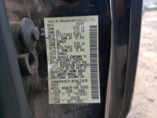 Photo 10 from auction – 2007 NISSAN FRONTIER K with VIN 1N6BD06T67C406269