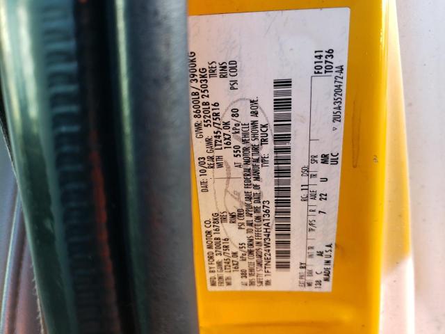 Photo 10 from auction – 2004 FORD ECONOLINE with VIN 1FTNE24W34HA13673