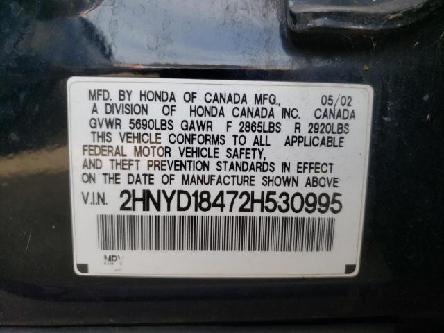 Photo 10 from auction – 2001 ACURA MDX with VIN 2HNYD18472H530995