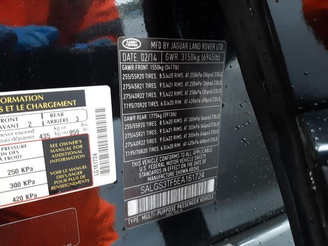 Photo 10 from auction – 2014 LAND ROVER RANGE ROVE with VIN SALGS3TF5EA161724