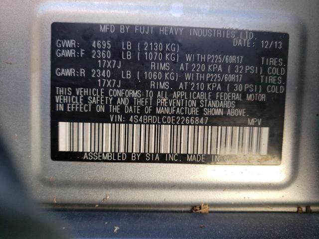 Photo 10 from auction – 2014 SUBARU OUTBACK 3. with VIN 4S4BRDLC0E2266847