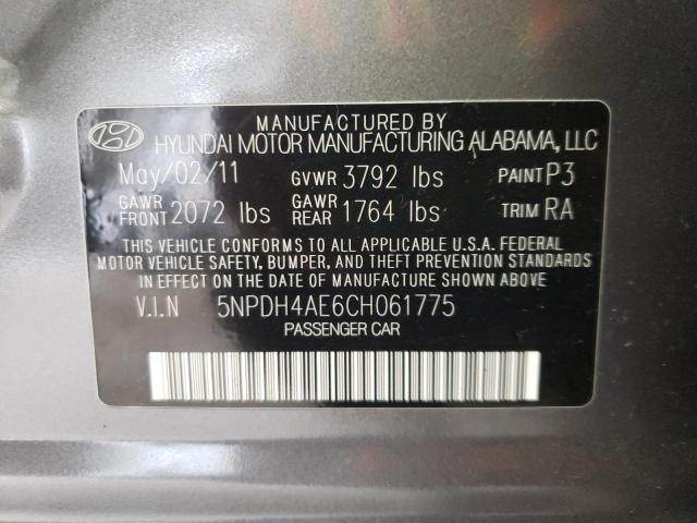 Photo 10 from auction – 2012 HYUNDAI ELANTRA GL with VIN 5NPDH4AE6CH061775