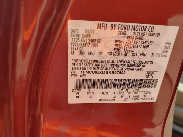 Photo 10 from auction – 2011 FORD ESCAPE LIM with VIN 1FMCU9EG5BKB97892