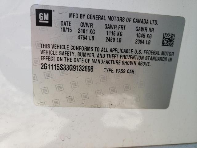 Photo 10 from auction – 2016 CHEVROLET IMPALA LT with VIN 2G1115S33G9132698