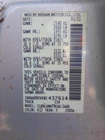 Photo 10 from auction – 2011 NISSAN FRONTIER S with VIN 1N6AD0EVXBC437614