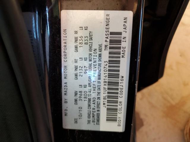Photo 10 from auction – 2011 MAZDA 3 I with VIN JM1BL1UFXB1410743