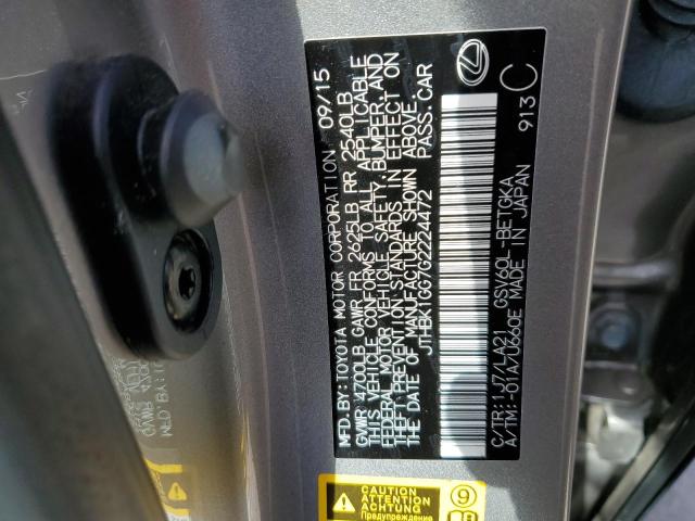 Photo 10 from auction – 2016 LEXUS ES 350 with VIN JTHBK1GG7G2224472