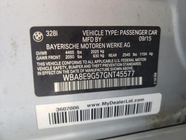 Photo 10 from auction – 2016 BMW 328 I SULE with VIN WBA8E9G57GNT45577