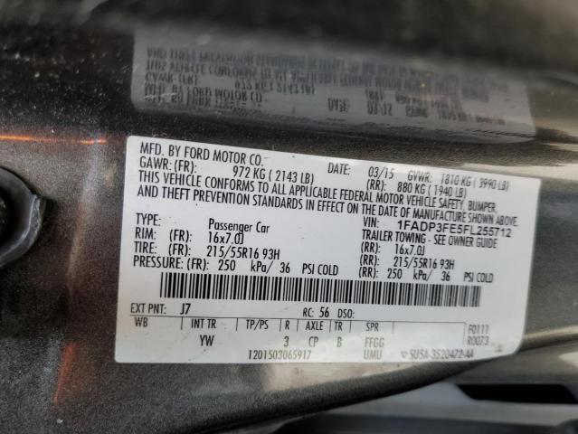 Photo 10 from auction – 2015 FORD FOCUS SE with VIN 1FADP3FE5FL255712