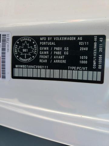 Photo 10 from auction – 2012 VOLKSWAGEN EOS with VIN WVWBD7AH4CV002111
