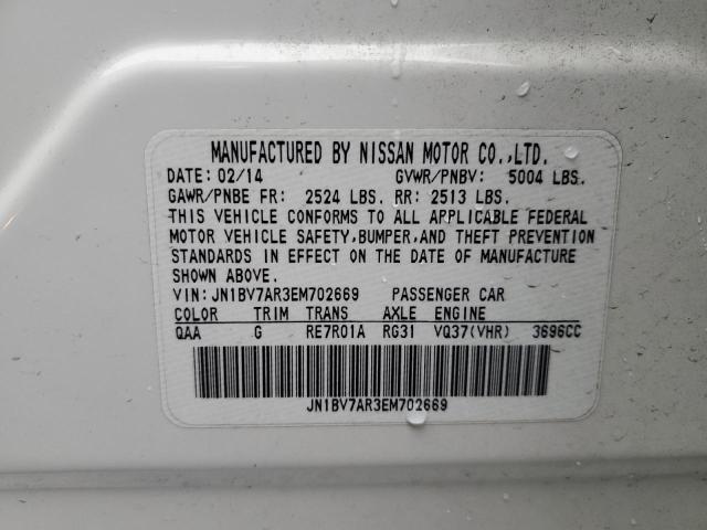 Photo 10 from auction – 2014 INFINITI Q50 BASE with VIN JN1BV7AR3EM702669