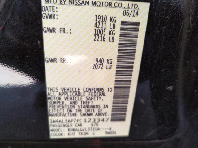 Photo 10 from auction – 2015 NISSAN ALTIMA 2.5 with VIN 1N4AL3AP7FC123347