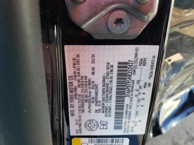 Photo 10 from auction – 2017 FORD FUSION SE with VIN 3FA6P0T95HR352427