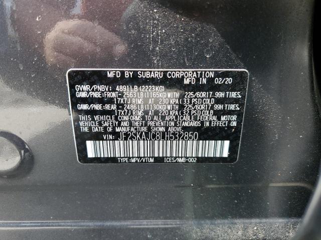 Photo 10 from auction – 2020 SUBARU FORESTER P with VIN JF2SKAJC8LH532850