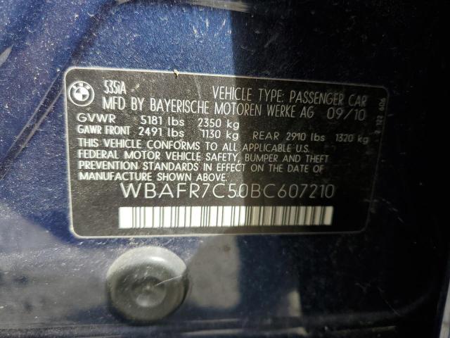 Photo 10 from auction – 2011 BMW 535 I with VIN WBAFR7C50BC607210