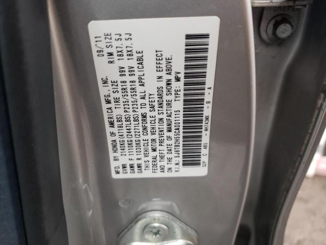 Photo 10 from auction – 2012 ACURA RDX TECHNO with VIN 5J8TB2H55CA001115