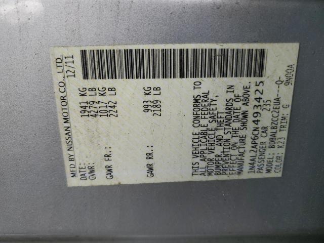 Photo 10 from auction – 2012 NISSAN ALTIMA BAS with VIN 1N4AL2AP6CN493425
