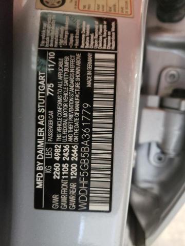 Photo 10 from auction – 2011 MERCEDES-BENZ E 350 with VIN WDDHF5GB5BA361779