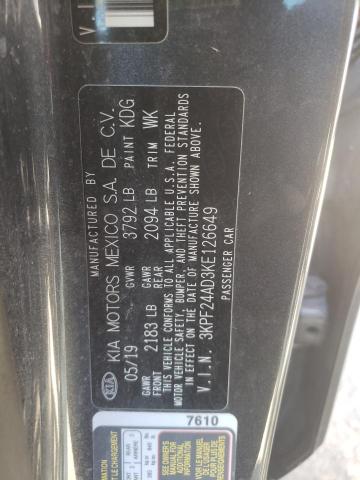 Photo 10 from auction – 2019 KIA FORTE FE with VIN 3KPF24AD3KE126649