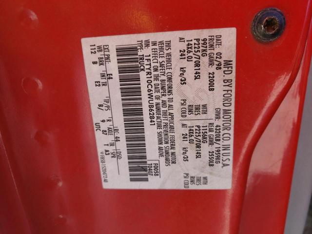 Photo 10 from auction – 1998 FORD RANGER with VIN 1FTYR10C6WUB62841