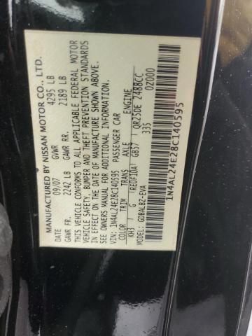 Photo 10 from auction – 2008 NISSAN ALTIMA with VIN 1N4AL24E28C140595