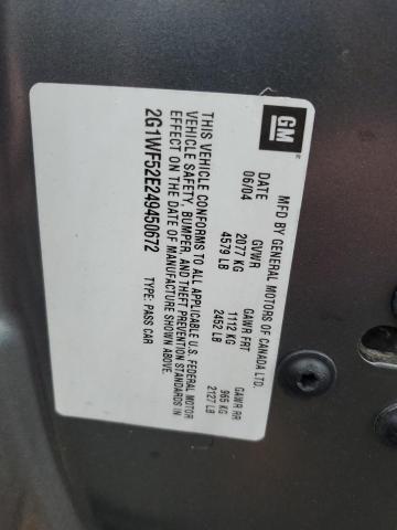 Photo 10 from auction – 2004 CHEVROLET IMPALA with VIN 2G1WF52E249450672