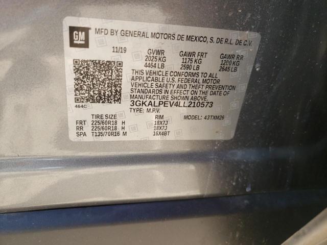 Photo 10 from auction – 2020 GMC TERRAIN SL with VIN 3GKALPEV4LL210573