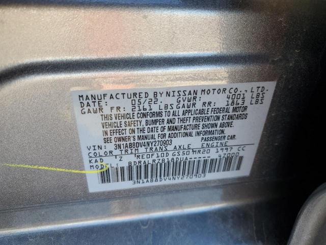 Photo 10 from auction – 2022 NISSAN SENTRA SR with VIN 3N1AB8DV4NY270903