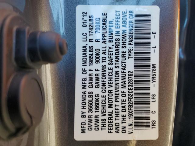 Zdjęcie 10 z aukcji – 2012 HONDA CIVIC LX z VIN 19XFB2F52CE328762