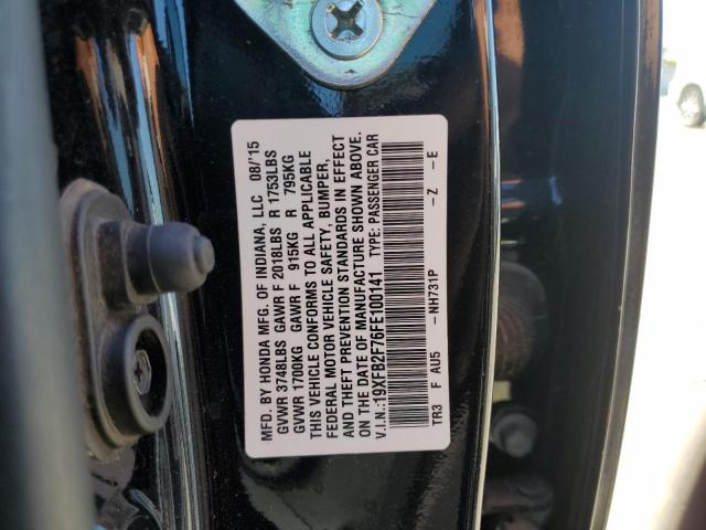 صورة رقم 10 من المزاد - 2015 HONDA CIVIC SE مع VIN 19XFB2F76FE100141