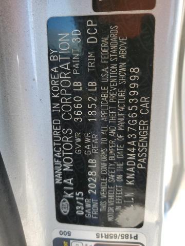 Photo 10 from auction – 2016 KIA RIO LX with VIN KNADM4A37G6539998