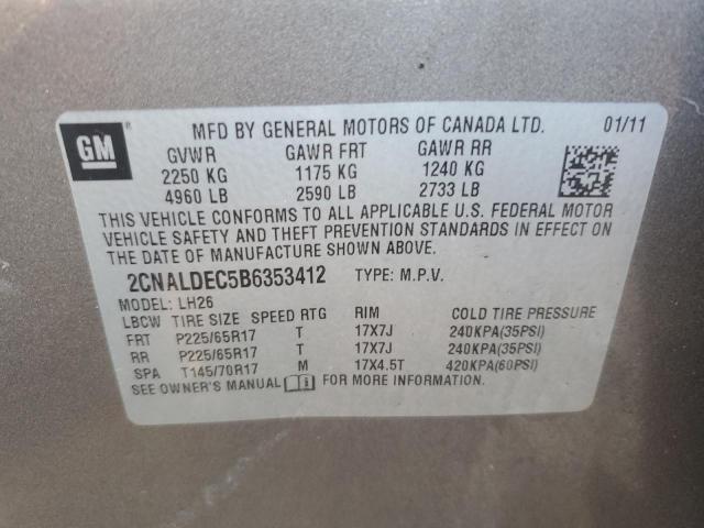 Photo 10 from auction – 2011 CHEVROLET EQUINOX LT with VIN 2CNALDEC5B6353412