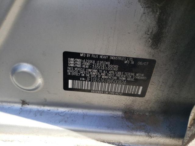 Photo 10 from auction – 2008 SUBARU IMPREZA 2. with VIN JF1GE61618H500824