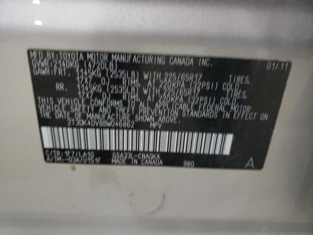 Photo 10 from auction – 2011 TOYOTA RAV4 LIMIT with VIN 2T3DK4DV8BW046862