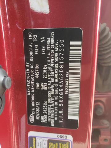 Photo 10 from auction – 2013 KIA OPTIMA SX with VIN 5XXGR4A62DG157550